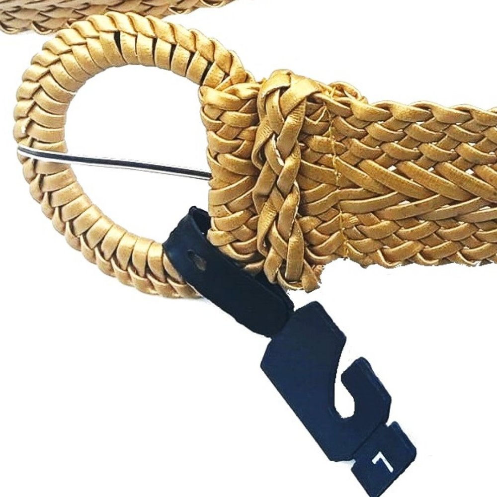 Beige Braided Woven Belt